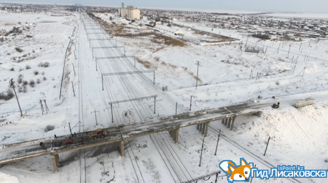 Ремонт Тобольского моста сняли на видео с высоты птичьего полёта