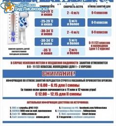 При какой температуре отменяют занятия в школах