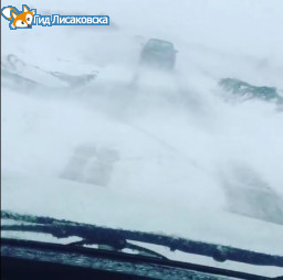 Буран на трассе в Лисаковск Буран на трассе в Лисаковск